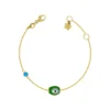 Eye Bracelet GR Enamel YG