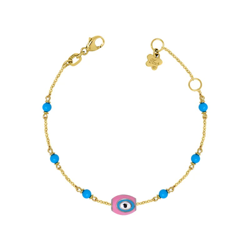 Eye Bracelet PK Enamel 6 TQ YG