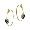 Eye Hoop Earring DB Eye YG