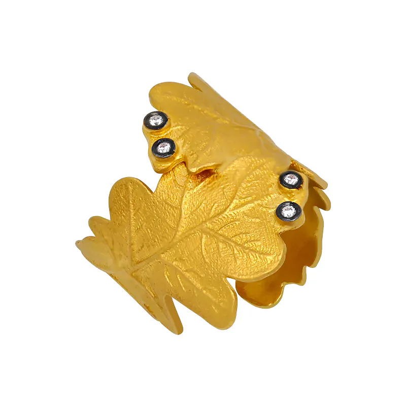 Leaf Yellow Gold Ring