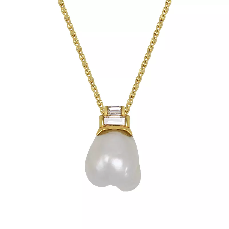 irregular fresh water pearl necklace