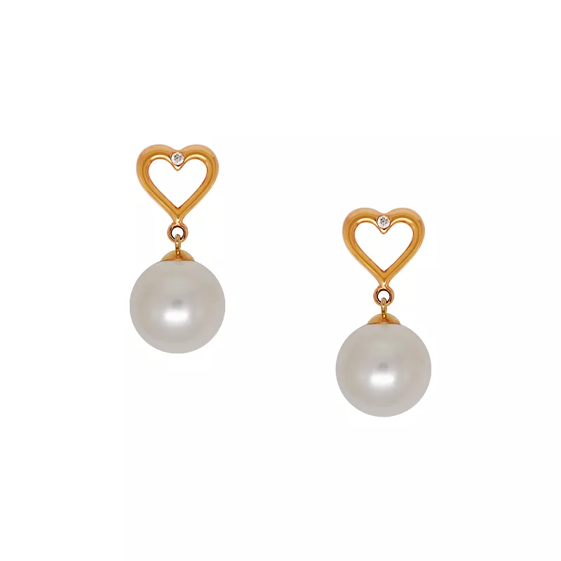 Pearl Heart Earring