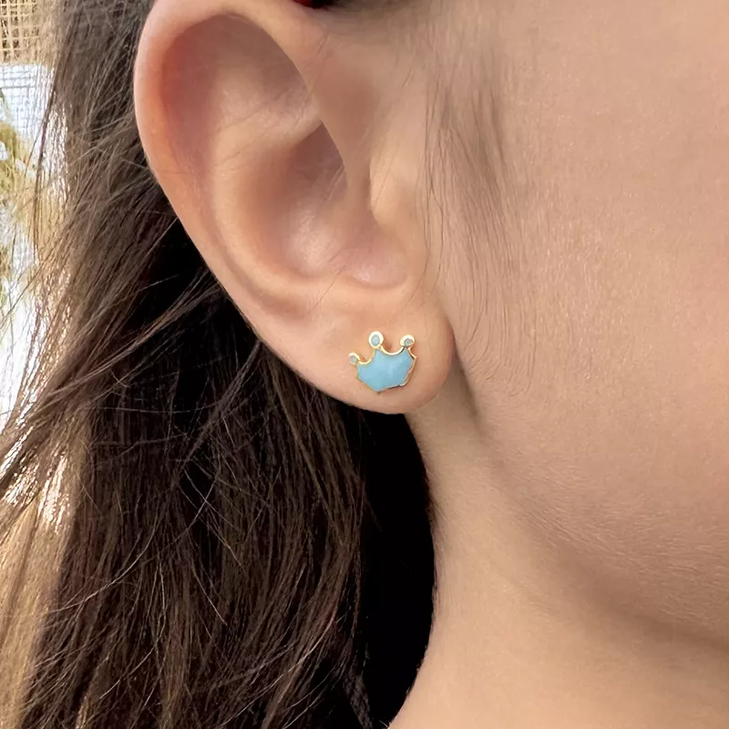 Crown baby earring
