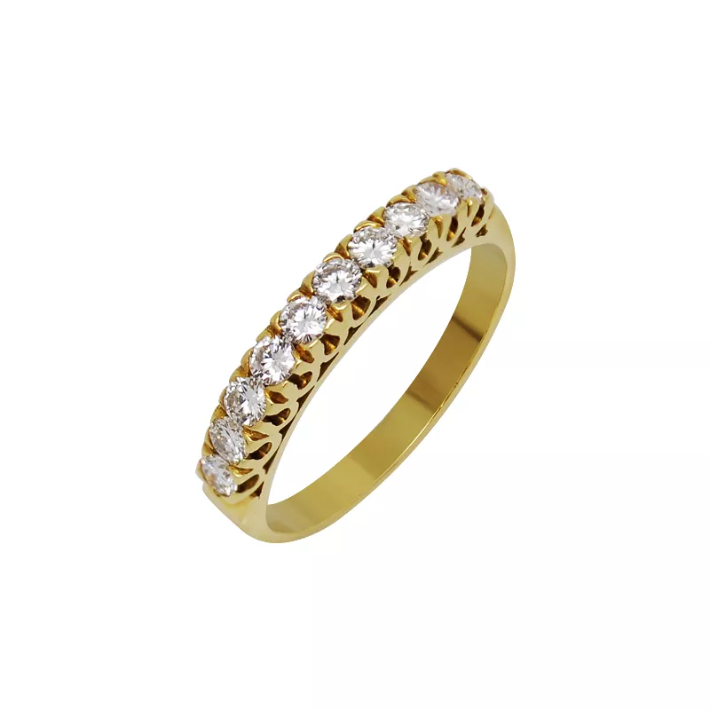 18kt Yellow Gold Diamond Band
