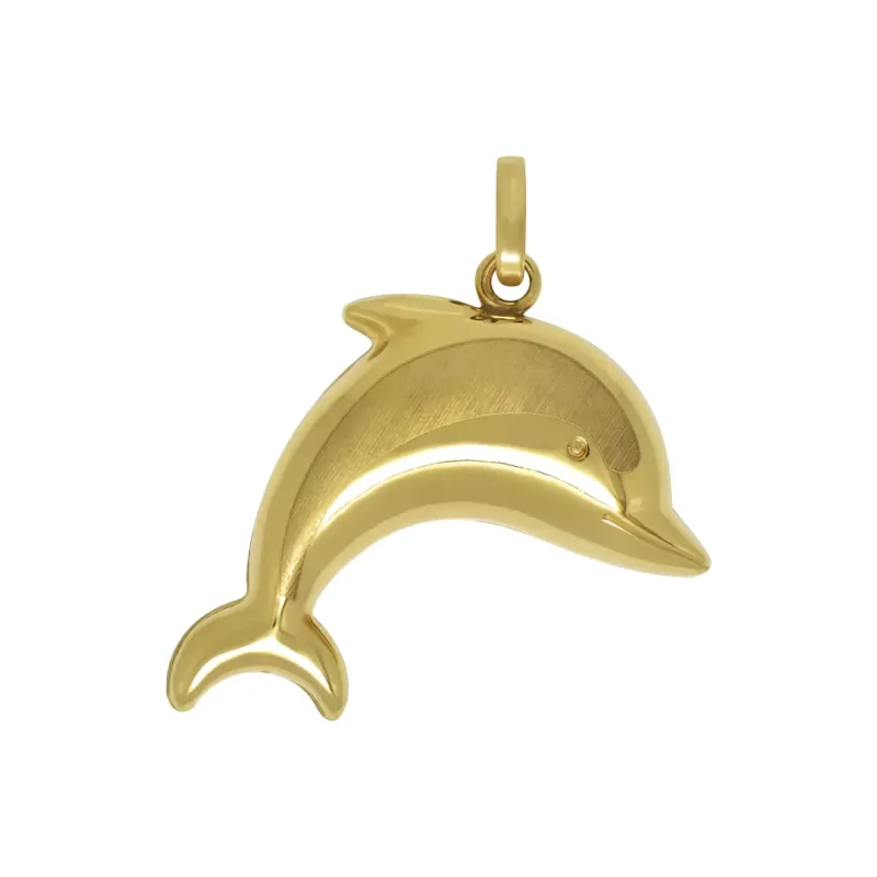 18kt Yellow Gold Dolphin Pendant