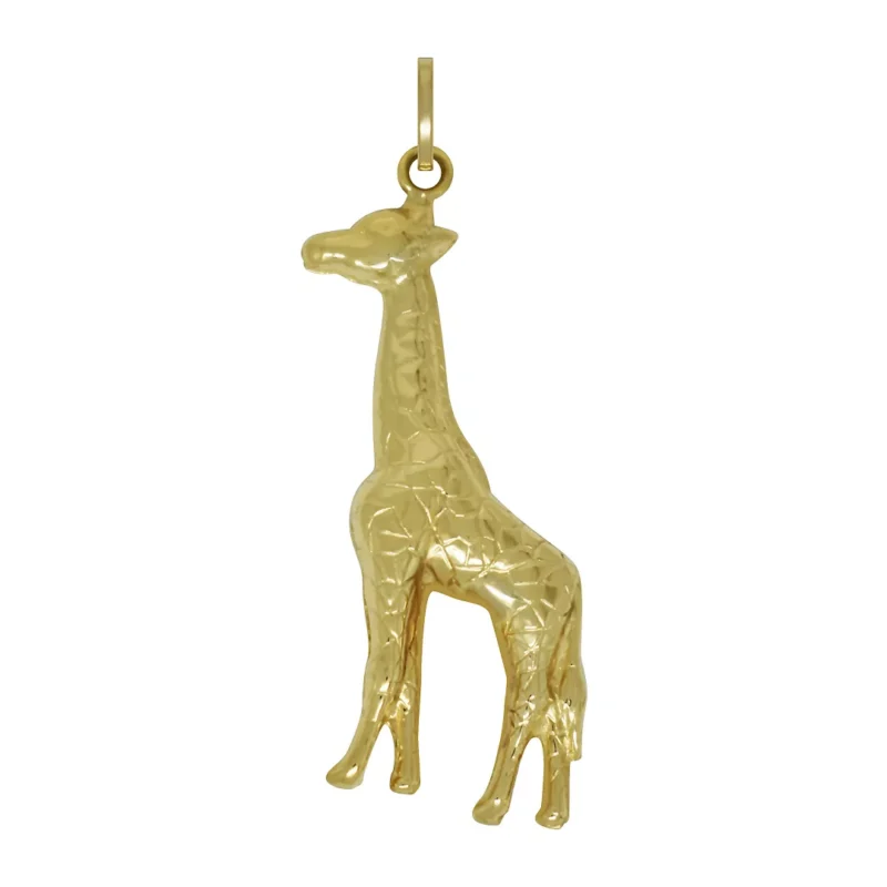 18kt yellow gold giraffe pendant