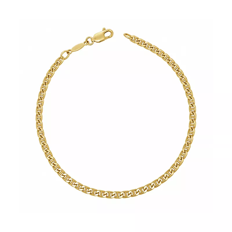 18K Gold Link Bracelet 21 cm